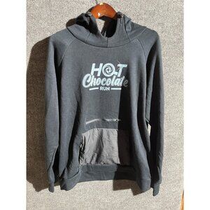 Ventures Endurance Hoodie Mens Large Black Hot Chocolate Run Graphic Fleece